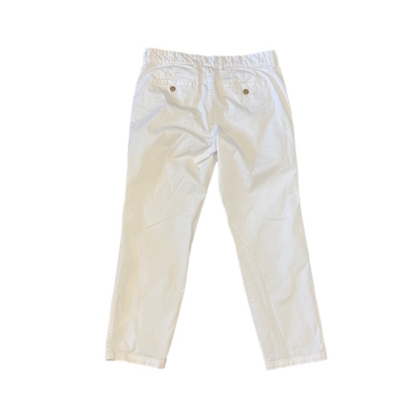 GAP Girlfriend Khaki Mid-Rise Pants Optic White Size 8 Regular - Picture 2 of 4